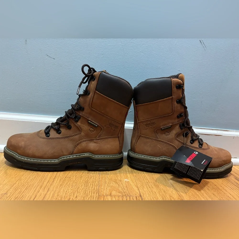 Wolverine Men's Waterproof Marauder 8-Inch Boot W/Steel‎ Toe Contour Welt Sz 8EW